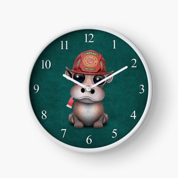 Item preview, Cute Baby Hippo Firefighter designed and sold by JeffBartels.