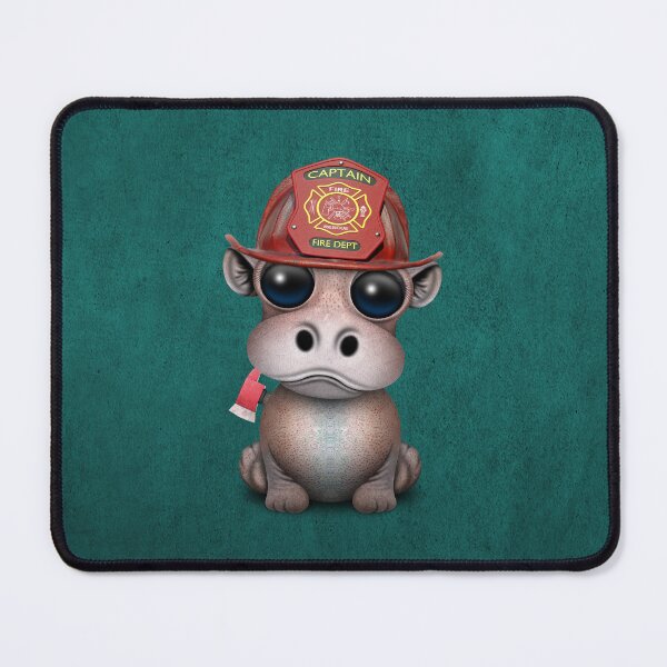 Item preview, Cute Baby Hippo Firefighter designed and sold by JeffBartels.
