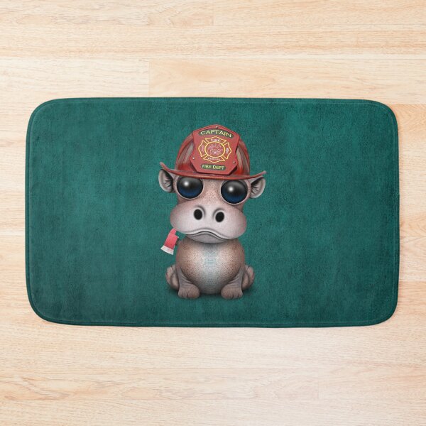 Item preview, Cute Baby Hippo Firefighter designed and sold by JeffBartels.