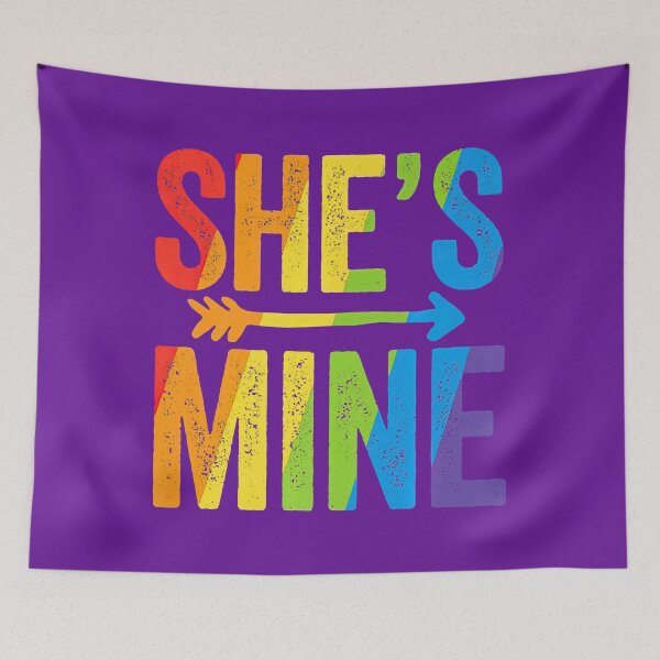 Item preview, Shes Mine Lesbian Pride LGBT Bride Wedding Pride designed and sold by HamatraSikaru.