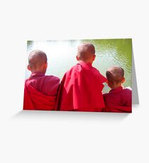 young monks Greeting Card