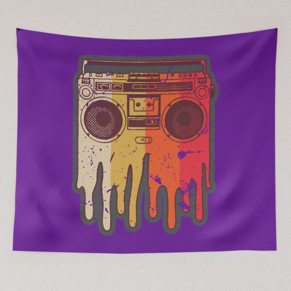 Item preview, Retro Boom Box Melting Ghetto Blaster Rap Music designed and sold by HamatraSikaru.