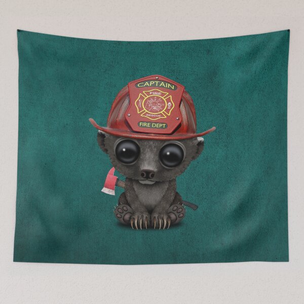 Item preview, Cute Baby Honey Badger Firefighter designed and sold by JeffBartels.