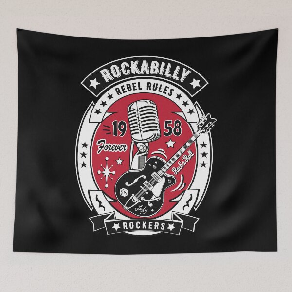 Item preview, Classic Rock 50s Rockabilly Music 1958 Rock and Roll Vintage Rocker 60s 70s Guitar designed and sold by bijaldemeatrice.