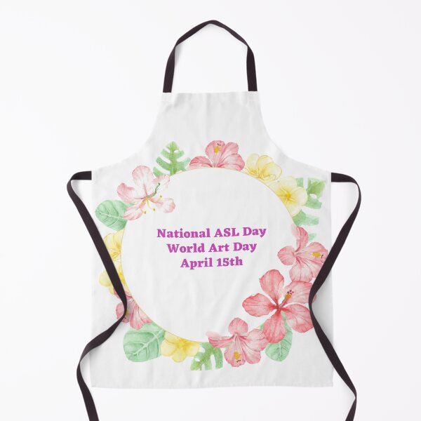 Item preview, Round Floral ASL Day Art Day April 15th Holidays Design  designed and sold by debmund.