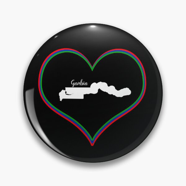 Item preview, Black heart map Gambia designed and sold by Astralia.