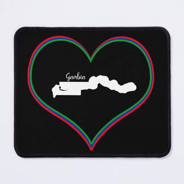Item preview, Black heart map Gambia designed and sold by Astralia.