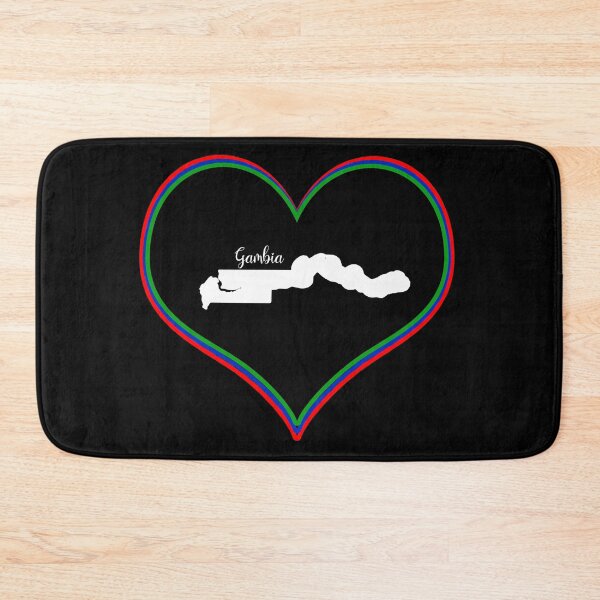 Item preview, Black heart map Gambia designed and sold by Astralia.