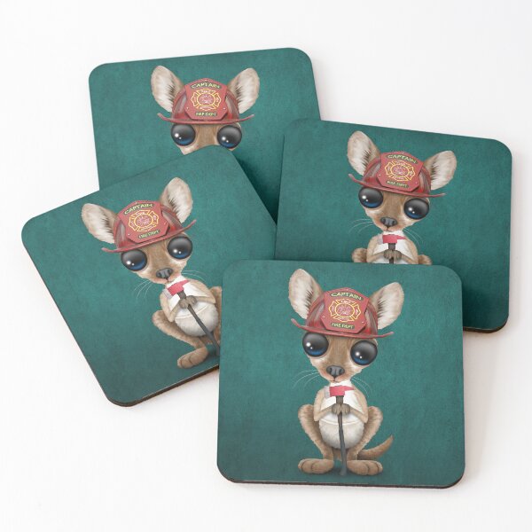 Item preview, Cute Baby Kangaroo Firefighter designed and sold by JeffBartels.
