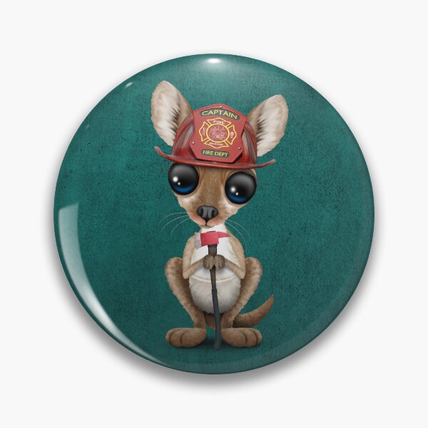 Item preview, Cute Baby Kangaroo Firefighter designed and sold by JeffBartels.