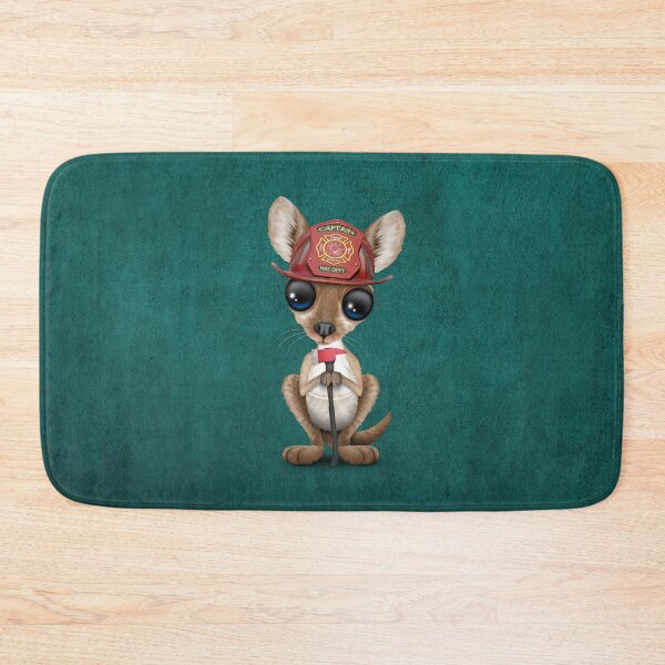 Item preview, Cute Baby Kangaroo Firefighter designed and sold by JeffBartels.