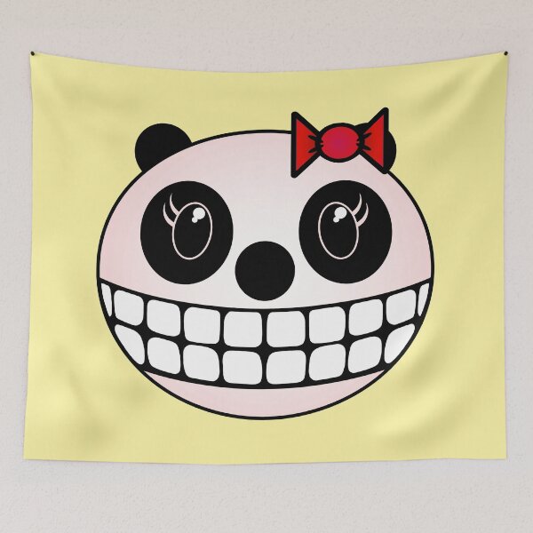 Item preview, Girl Panda - Light Pink with Red Ribbon designed and sold by RawSunArt.