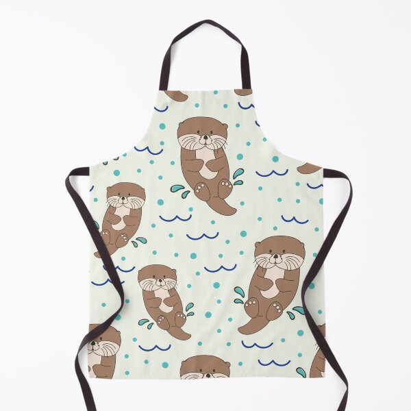 Item preview, Sea Otters Pattern Seamless Vector Background designed and sold by JoycePruit.