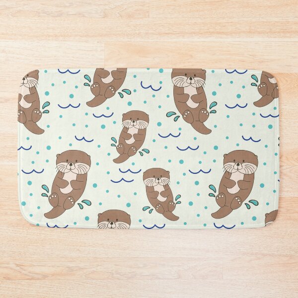 Item preview, Sea Otters Pattern Seamless Vector Background designed and sold by JoycePruit.