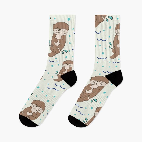 Item preview, Sea Otters Pattern Seamless Vector Background designed and sold by JoycePruit.