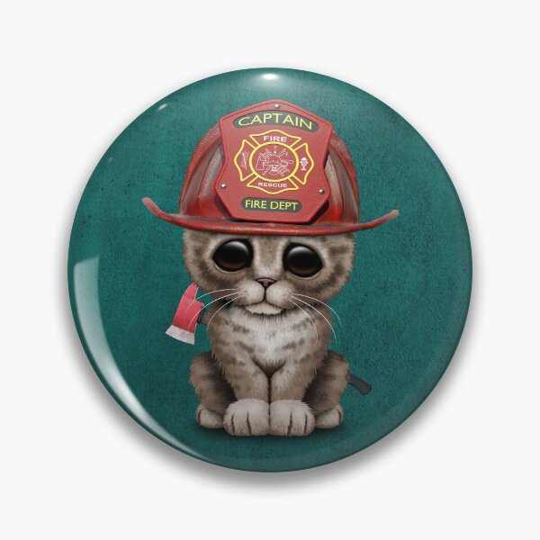 Item preview, Cute Tabby Kitten Firefighter designed and sold by JeffBartels.