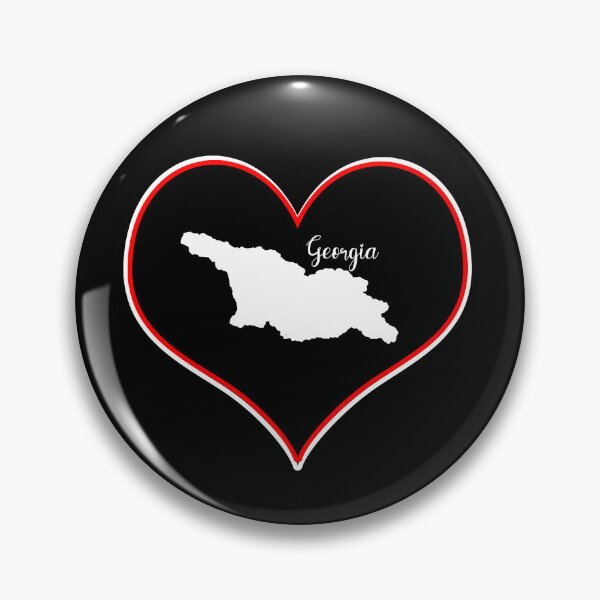 Item preview, Black Heart Map Georgia designed and sold by Astralia.