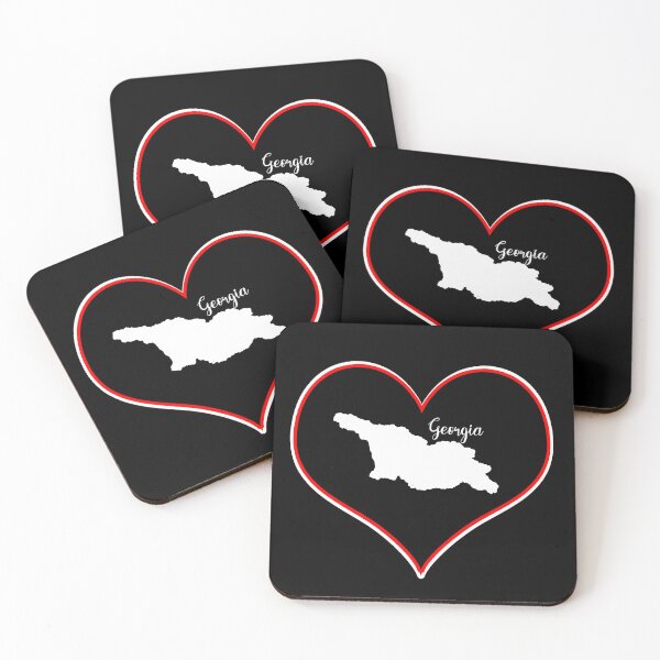 Item preview, Black Heart Map Georgia designed and sold by Astralia.