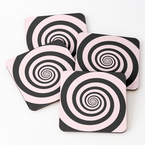 Item preview, Hypnotic Black and Soft Pink Swirl designed and sold by Sparkle-Moth.