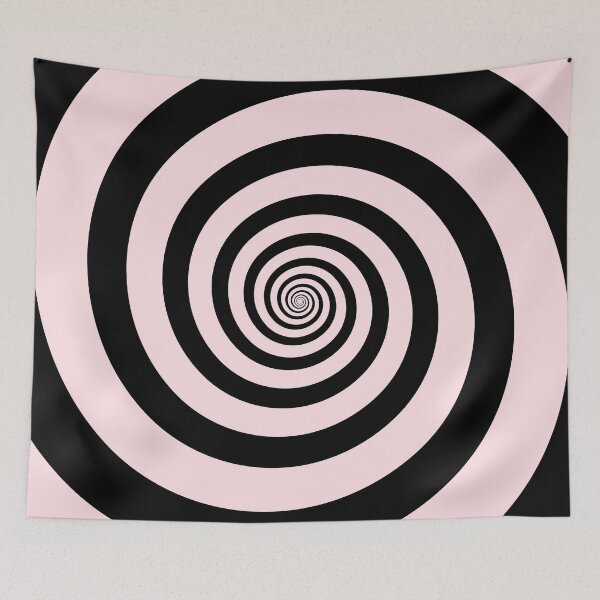 Item preview, Hypnotic Black and Soft Pink Swirl designed and sold by Sparkle-Moth.