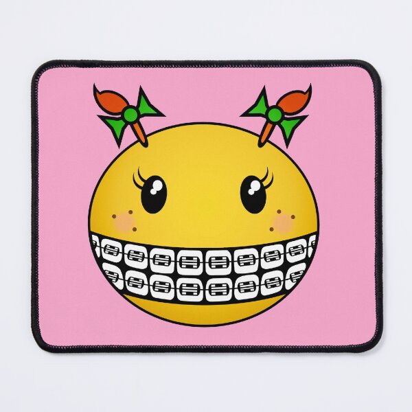 Item preview, Girl Smiley - Red Hair, Braces and Freckles designed and sold by RawSunArt.