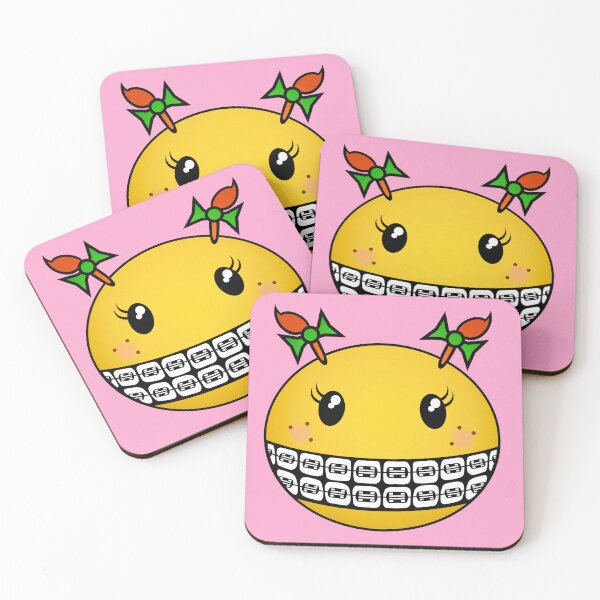 Item preview, Girl Smiley - Red Hair, Braces and Freckles designed and sold by RawSunArt.