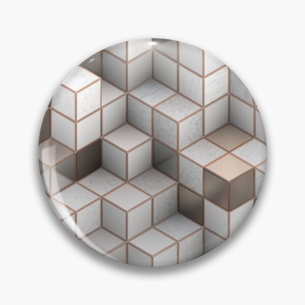 Item preview, Geometric concept abstract cubes wall  designed and sold by Photorebelle.