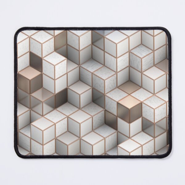 Item preview, Geometric concept abstract cubes wall designed and sold by Photorebelle.