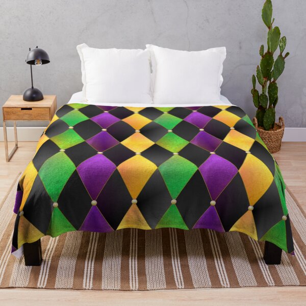 Item preview, Mardi Gras harlequin in purple green and yellow gold designed and sold by ArgyleImp.