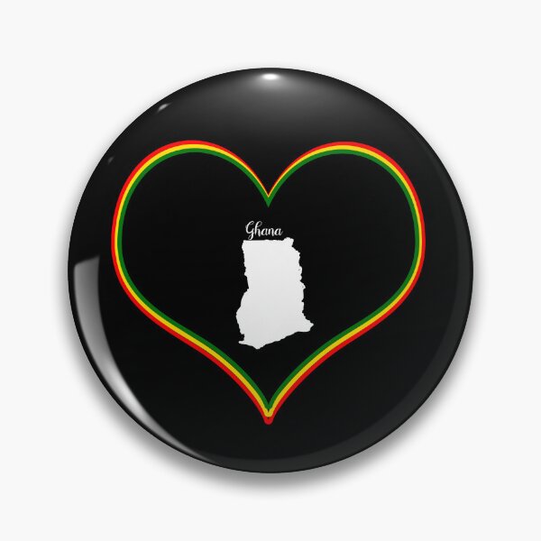 Item preview, Black heart map Ghana designed and sold by Astralia.