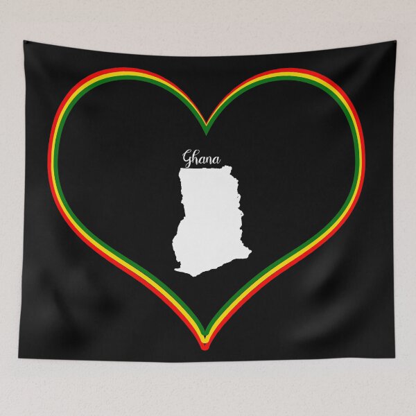 Item preview, Black heart map Ghana designed and sold by Astralia.