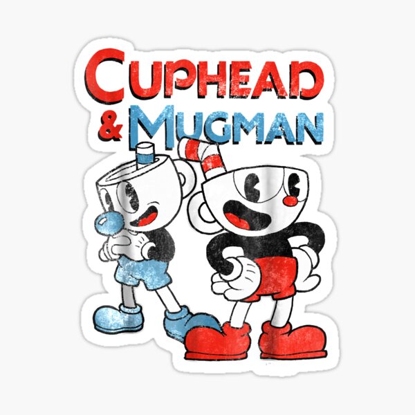 Cuphead Mugman & Bendy Fan Art Sticker 