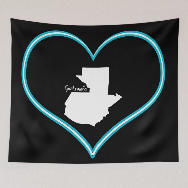Item preview, Black heart map Guatemala designed and sold by Astralia.
