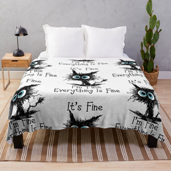 Item preview, It's Fine I'm Fine Everything Is Fine Funny Cat designed and sold by OceaneFay.