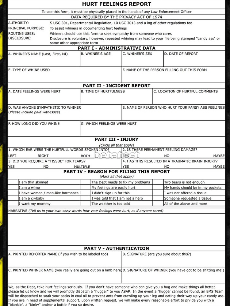 hurt-feelings-report-iphone-case-for-sale-by-betatest-redbubble