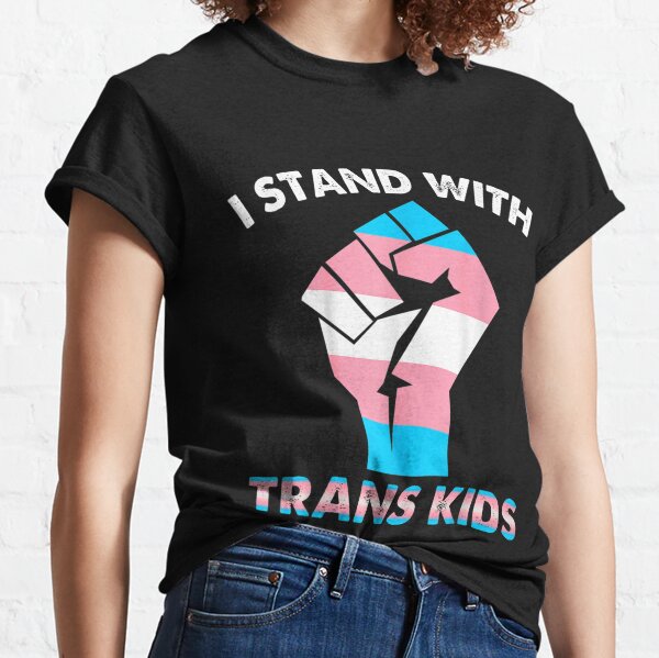 I Stand With Trans Kids Transgender Subtle Pride Month Lgbtq  Classic T-Shirt