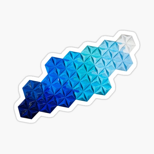 Origami One-One-Nine Blue Sticker