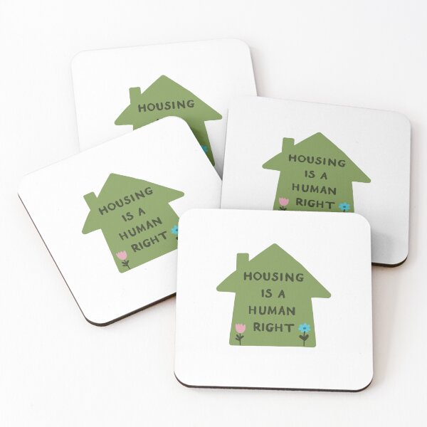 Item preview, Housing is a Human Right Green with Flowers designed and sold by HeyGoAway.