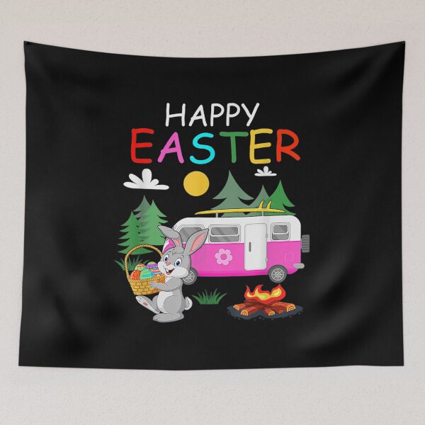 Item preview, Cute Bunny Eggs Easter Camping Happy Easter Day 2022  designed and sold by doriaali.