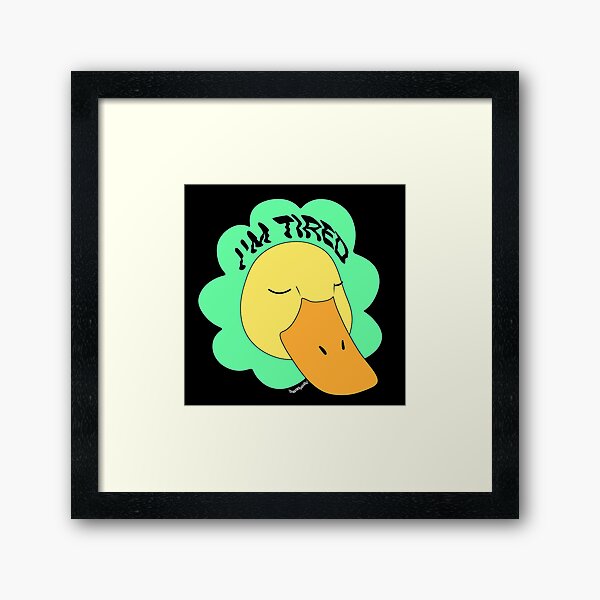 I'm a tired duck - ver. 01.3 Framed Art Print