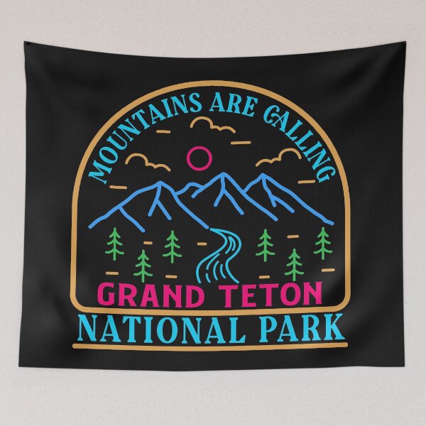 Item preview, Grand teton national park - line art designed and sold by Nature-mark.