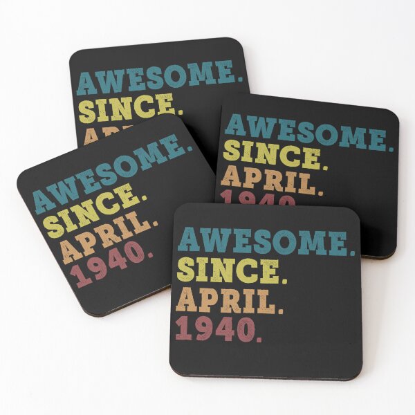 Item preview, Awesome Since April 1940 Retro Vintage 82nd Birthday Gift designed and sold by designbychow.