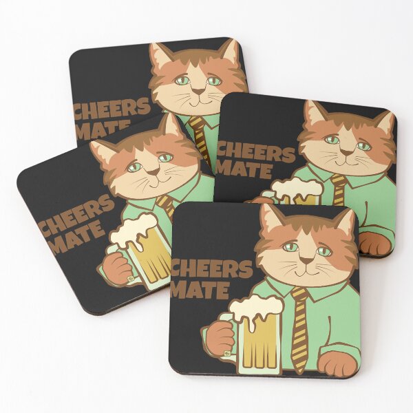 Item preview, Cheers Mate Cat and Beer  designed and sold by LindaJenni8671.
