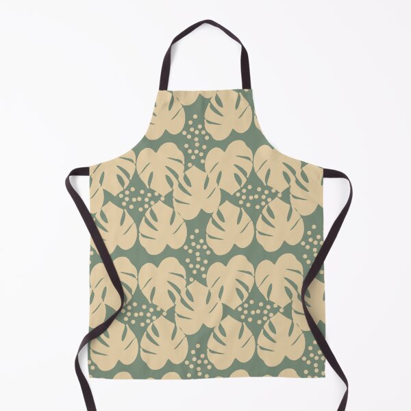 Artikelvorschau, Retro Palm Leaves and Dots - Beige and Green entworfen und verkauft von Jasrese.
