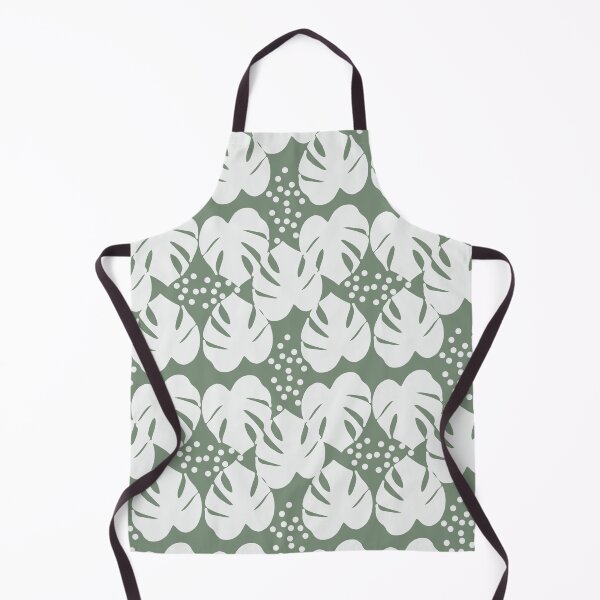 Artikelvorschau, Retro Palm Leaves and Dots - White and Green entworfen und verkauft von Jasrese.