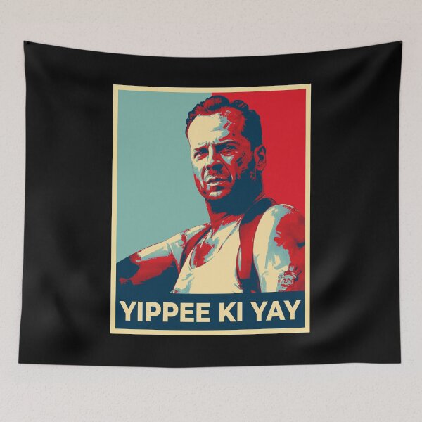 Item preview, Retro Yippee Ki Yay Pop Art Portrait designed and sold by MirjamBizjak.