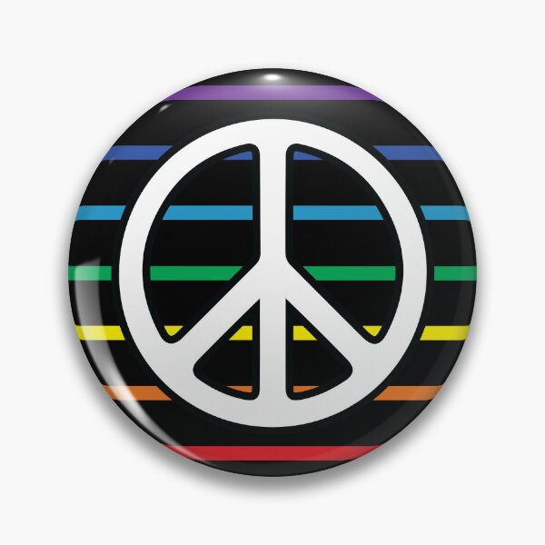 Item preview, Rainbow Peace Sign Flag Symbol designed and sold by LucentJourneys.