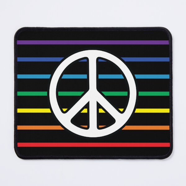 Item preview, Rainbow Peace Sign Flag Symbol designed and sold by LucentJourneys.