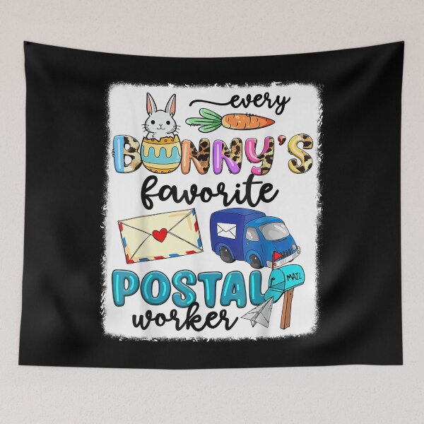 Item preview, Every Bunny Favorite Postal Worker Two Bunnies Easter Eggs  designed and sold by terrycar.