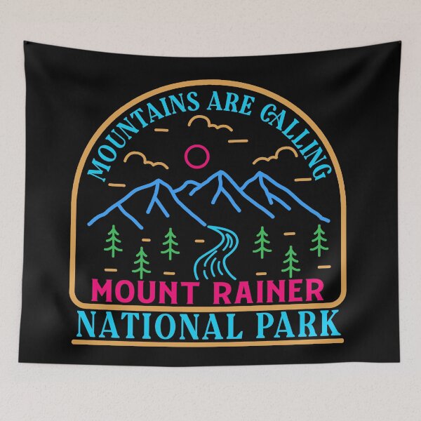 Item preview, Mount rainer national park - line art designed and sold by Nature-mark.